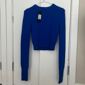 Cobalt blue crop sweater